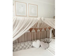Ochraniacz do łóżeczka pikowany VELVET 140x30cm smėlio spalva KOELL