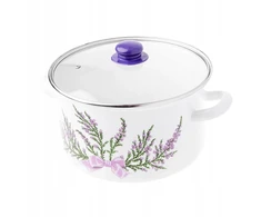 ODELO LEVANDŲ EMALINIS PUODAS 24CM 6,0L Baltas 1 vnt.