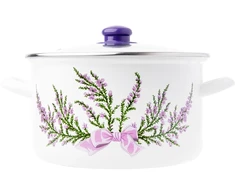 ODELO LEVANDŲ EMALINIS PUODAS 24CM 6,0L Baltas 1 vnt.
