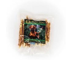 Real Dog SNACKS Odos pagaliukai, apsukti vištiena 11cm 500g