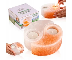 Ogrody Solne ŚWIECZNIK SOLNY NATURALNY YING YANG SÓL HIMALAJSKA ŚWIECZKI TEALIGHT