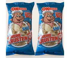 OK. Kiaulienos odelės Sūdyti traškučiai Šoninės mėsa Traškūs užkandžiai 2x100g Keto