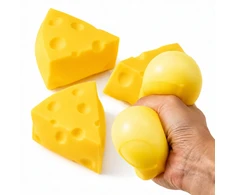 OKAMI Rinkinys 3in1 Squishy purus kukuliai kukuliai Blizgantis sviestinis sūris