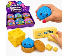 OKAMI Rinkinys 3in1 Squishy purus kukuliai kukuliai Blizgantis sviestinis sūris