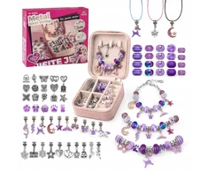 Okami Rinkinys Violetinis DO ROBIENIA BRANSOLETEK NASZYJNIKÓW PUDEŁKO KORALIKI