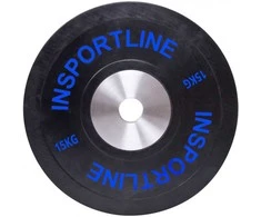 Olimpinis svoris tinkamas mėtymui 50mm inSPORTline BumperPlate 15kg