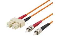 OM1 optinis kabelis DELTACO, SC - ST, duplex, UPC, 62,5/125, 10m, oranžinis / FB-410