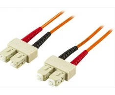 OM1 optinis kabelis DELTACO, SC - SC, duplex, UPC, 62,5/125, 20m, oranžinis / FB-520