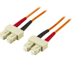 OM1 optinis kabelis DELTACO, SC - SC, duplex, UPC, 62,5/125, 25m, oranžinis / FB-525
