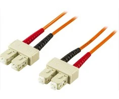 OM1 optinis kabelis DELTACO, SC - SC, duplex, UPC, 62,5/125, 5m, oranžinis / FB-55