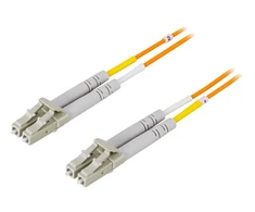 OM1 optinis kabelis DELTACO, LC - LC, duplex, UPC, 62,5/125, 15m, oranžinis / LCLC-15M