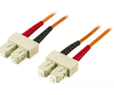OM2 optinis kabelis DELTACO, SC - SC, duplex, UPC, 50/125, 10m, oranžinis / FB-210