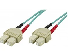 OM3 optinis kabelis DELTACO, SC - SC, duplex, multimode, 50/125, 1m / SCSC-61