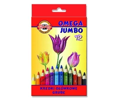 "Omega Jumbo" pieštukai 12 spalvų - Koh-I-Noor