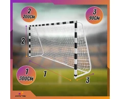 Omna Futbolo vartai vaikams 300x200 nešiojami metaliniai 3x2m
