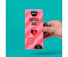 OMY 3 ŽYMEKLIŲ RINKINYS TATUiruotėms KURTI – MYLIU TAVE