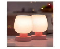 ONEWISH 2 LIETIMŲ NAKTINIŲ LEMPŲ RINKINYS + 2 E27 LED LEMPUTĖS