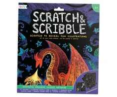 Ooly Scratch &amp; Scribble. Fantastiški drakonai