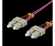 Ooptinis kabelis DELTACO, 2m, SC-SC Duplex, 50/125, pink / SCSC-72