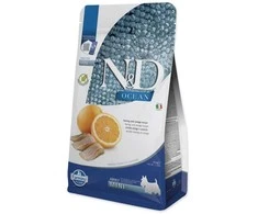 Oranžinis FARMINA N&amp;D OCEAN - DOG Dry Herring&amp;Oranžinis ADULT MINI 800g