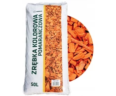 Oranžinės dekoratyvinės medžio drožlės 50 l Zrębkor