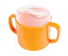 Oranžinis puodukas. Melaminas