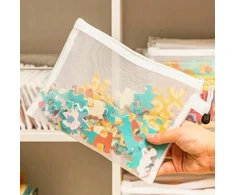 Organizatorius dėlionėms, kaladėlėms, žaislams, A5 formato dokumentams, užsegamas užtrauktuku