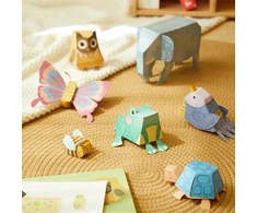 Origami mideer 9 modeliai – popieriniai gyvūnai nuo 5 metų