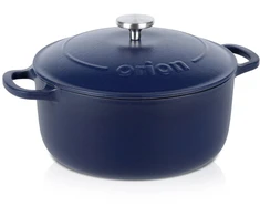 Orion Didelis 5.2l granatinis ketaus puodas 26cm, tinka visoms viryklėms