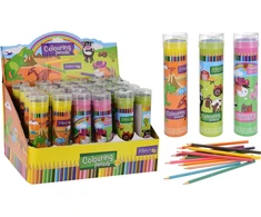 Orion Pieštukų kreidelės 18 cm + pieštukas, 24 vienetų rinkinys tūbelėje