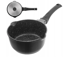 Orion Puodas 16 cm 1,3 l ALIUMINIO GRANITINIS Juodas INDUKCINIAM NELIPAMUMU
