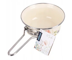 Orion RONDEL EMALIOWANY 16CM 950ML STAL EMALIOWANA KREMOWY DO SOSÓW