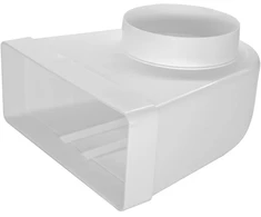 Europlast Ortakio alkūnė KLD29-125, 220 x 90 mm x DN125, stačiakampė - apvali