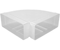 Ortakio alkūnė KLH29-90, 220 x 90 mm, horizontali, 90°