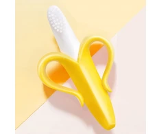 Ortodontinis logopedinis silikoninis dantukas - Geltona 3D Banana