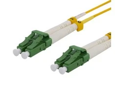 OS2 Fiber cable DELTACO, LC – LC, duplex, singlemode, APC, 9/125, 5m / LCLC-5S-APC