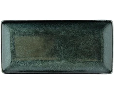 Ovali lėkštė AURORA AYANA DARK, t. žalios sp., 23 cm