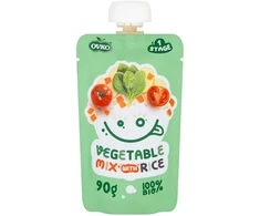 Ovko Patiekalų mišinys iš daržovių ir ryžių po 8 mėnesių amžiaus BIO 90 g