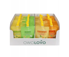Owolovo tropinių putėsių mišinys bananas, ananasas, mangas, gvajavos 40x 200g