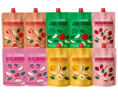 Owolovo vaisių putėsiai skonių MIX 10 x 200g (2000g)
