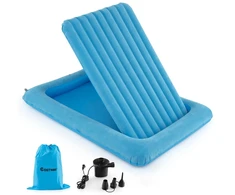 ŁÓŻKO DMUCHANE Turistinis DLA DZIECI COSTWAY 2W1 165x118 CM Z POMPKĄ