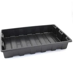 Padėklas daigų vazonėliams 37x23.5x5cm juodas