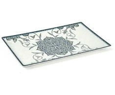 La Mediterranea Padėklas/lėkštė stačiakampis porcelianinis 30x20x2,5 cm Rosetta J2500430