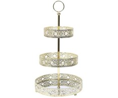 Padėklas metalinis 3 aukštų aukso sp. 25x46,5x25 cm Home Deco KA0112