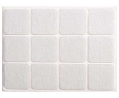 Padukai baldams lipnūs veltinio balti Vorel | 20x20mm, 20vnt.
