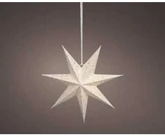 Pakabinama kalėdinė dekoracija PAPER STAR, baltos sp., 2 rūšys, 9,2 x 40 cm, 1 vnt