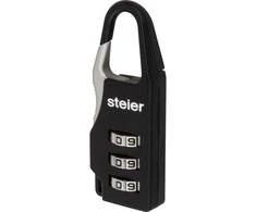 Pakabinama kodinė spyna Steier 22/18/Ø3.5mm juoda