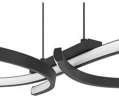 Pakabinamas šviestuvas Pakabinamas LED šviestuvas EGLO SERPINS, 21W, 3000K, 2500lm, juodos sp., 30x66x110cm