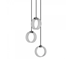 20W LED pakabinamas šviestuvas CIRCLE, juodas, 3000/4200/6500K