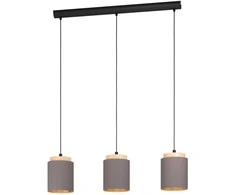 Pakabinamas šviestuvas EGLO ALBARIZA, 3 x E27, max 3 x 40 W, medžio/kapučino sp., ø16x89,5xh110 cm